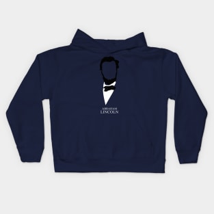 Abraham Lincoln - Minimalist Portrait Kids Hoodie